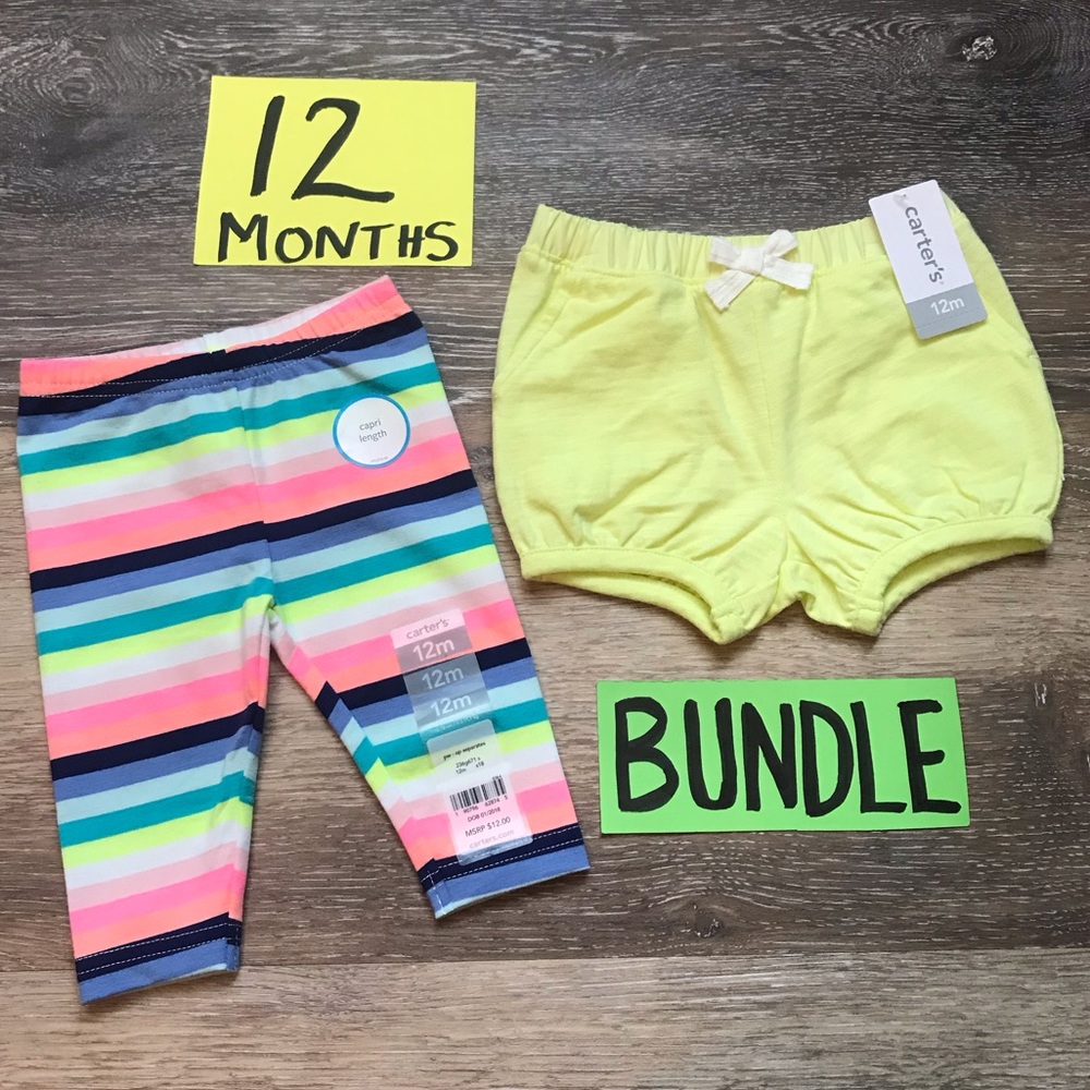 2 piece bottoms NWT Carter’s 12 Months